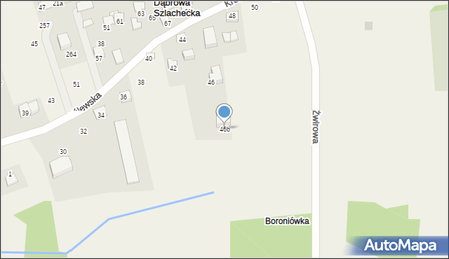 Dąbrowa Szlachecka, Królewska, 46b, mapa Dąbrowa Szlachecka