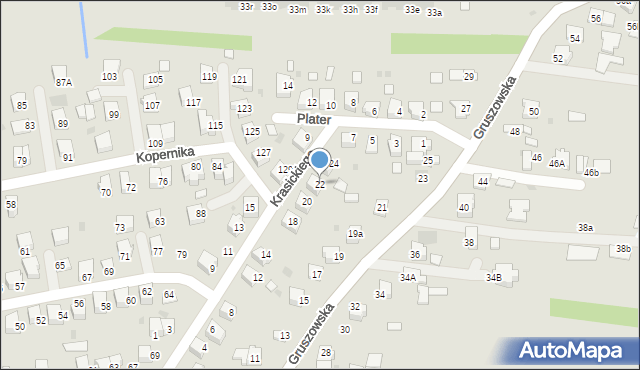 Dąbrowa Tarnowska, Krasickiego Ignacego, bp., 22, mapa Dąbrowa Tarnowska