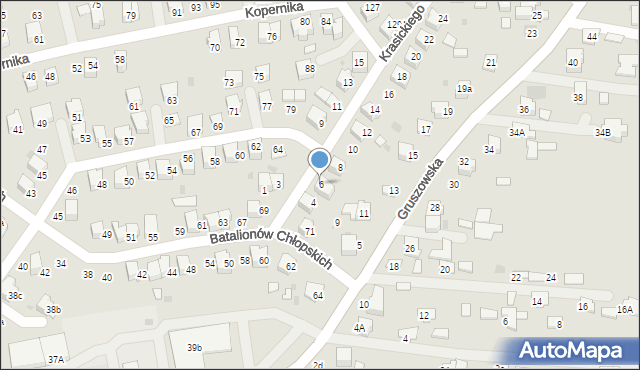 Dąbrowa Tarnowska, Krasickiego Ignacego, bp., 6, mapa Dąbrowa Tarnowska