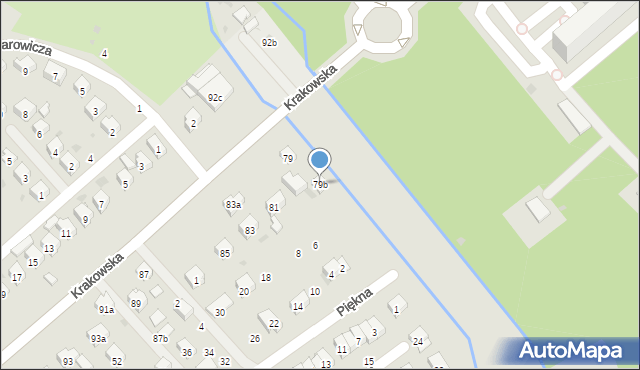 Dębica, Krakowska, 79b, mapa Dębicy