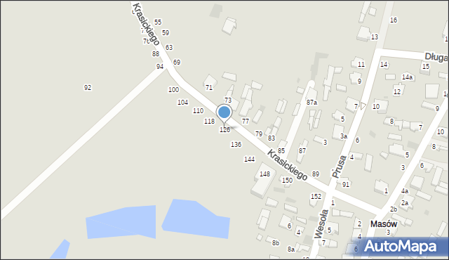 Dęblin, Krasickiego Ignacego, bp., 126, mapa Dęblin