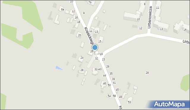 Dęblin, Krasickiego Ignacego, bp., 30, mapa Dęblin