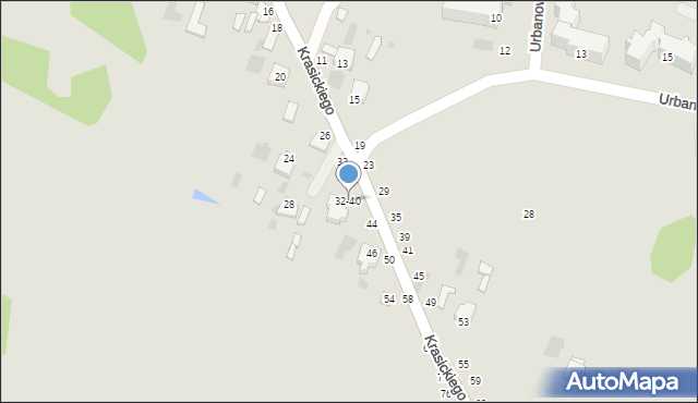 Dęblin, Krasickiego Ignacego, bp., 32-40, mapa Dęblin