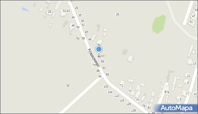 Dęblin, Krasickiego Ignacego, bp., 55, mapa Dęblin