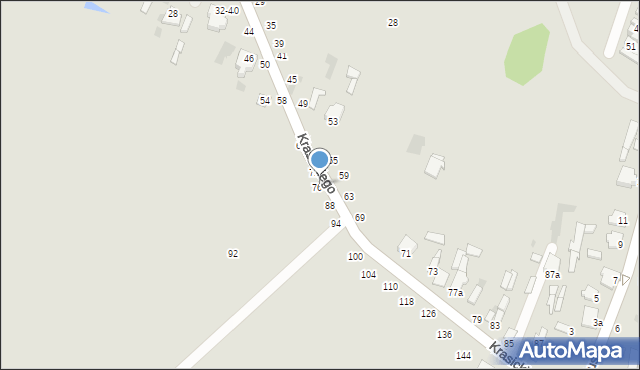 Dęblin, Krasickiego Ignacego, bp., 74, mapa Dęblin