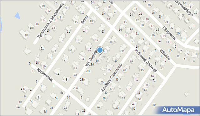 Dęblin, Króla Władysława Jagiełły, 32, mapa Dęblin