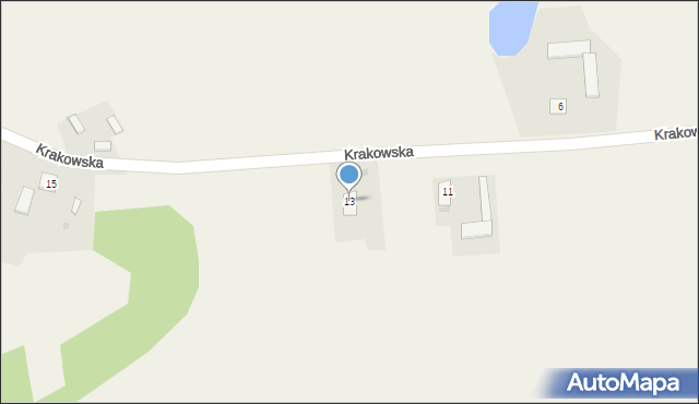 Dębowo, Krakowska, 13, mapa Dębowo