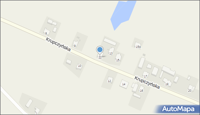 Deszczno, Krupczyńska, 11, mapa Deszczno