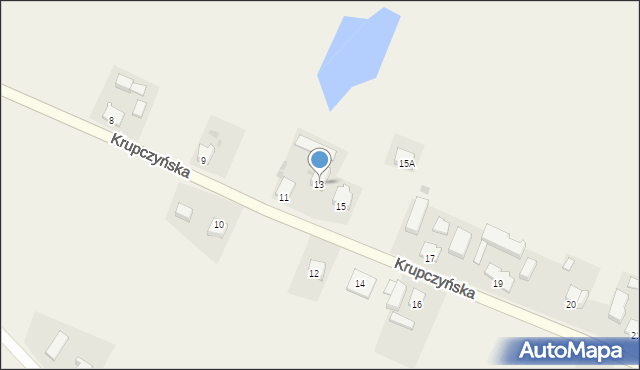 Deszczno, Krupczyńska, 13, mapa Deszczno