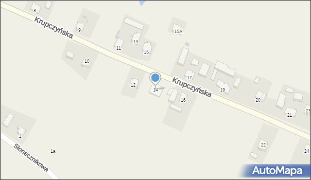 Deszczno, Krupczyńska, 14, mapa Deszczno