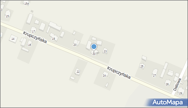 Deszczno, Krupczyńska, 21, mapa Deszczno