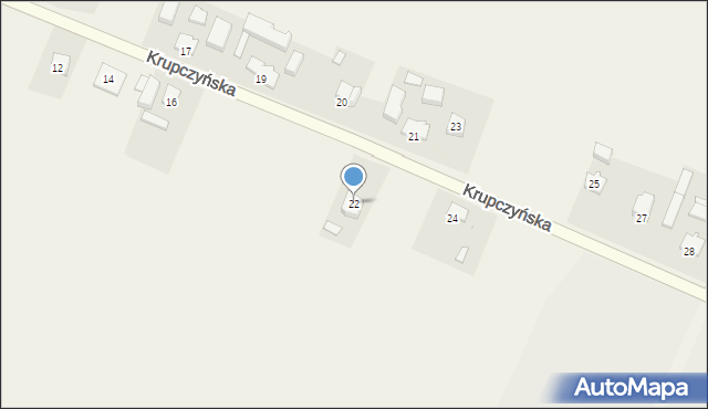 Deszczno, Krupczyńska, 22, mapa Deszczno