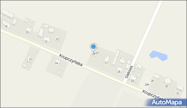 Deszczno, Krupczyńska, 25, mapa Deszczno