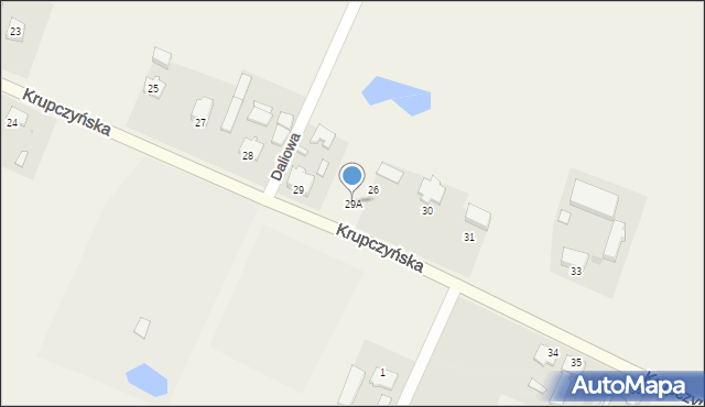 Deszczno, Krupczyńska, 29A, mapa Deszczno