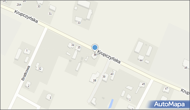 Deszczno, Krupczyńska, 36, mapa Deszczno