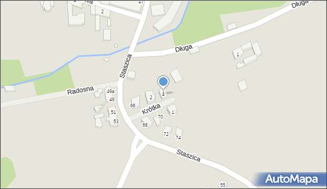 Dobrzany, Krótka, 4, mapa Dobrzany