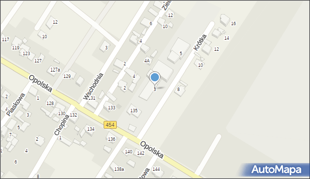 Dobrzeń Mały, Krótka, 3, mapa Dobrzeń Mały