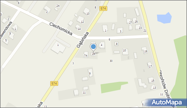 Dobrzyków, Krótka, 2A, mapa Dobrzyków