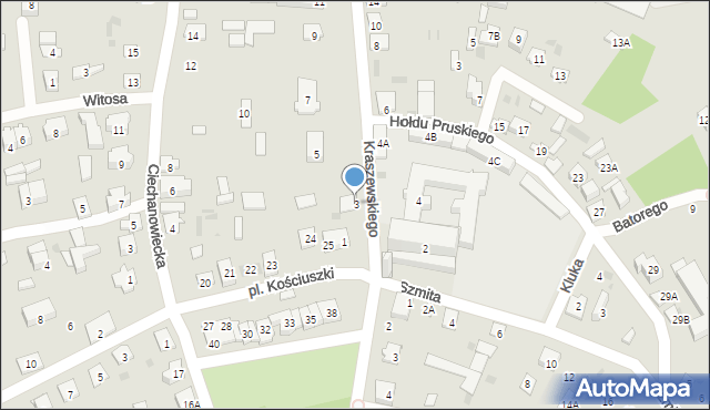 Drohiczyn, Kraszewskiego Józefa Ignacego, 3, mapa Drohiczyn