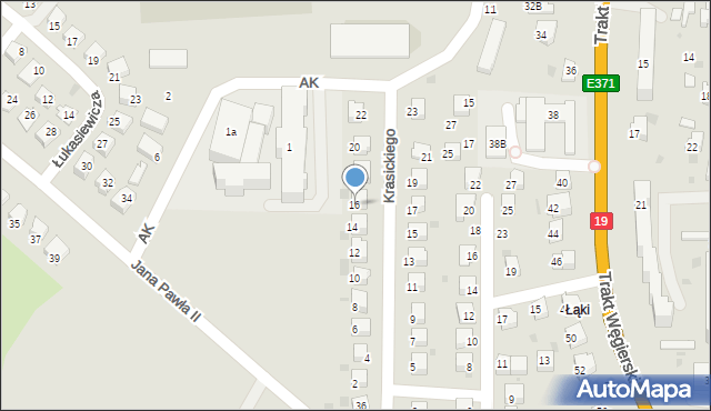 Dukla, Krasickiego Ignacego, bp., 16, mapa Dukla