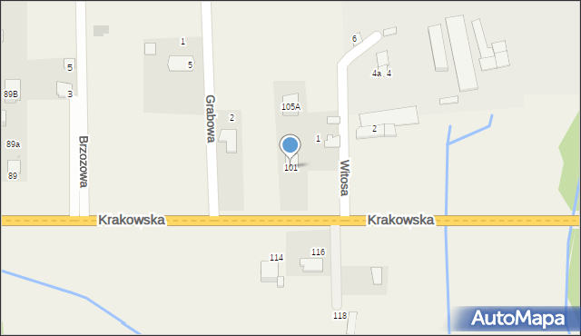 Dulowa, Krakowska, 101, mapa Dulowa