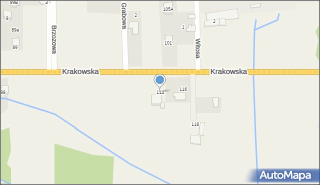 Dulowa, Krakowska, 114, mapa Dulowa