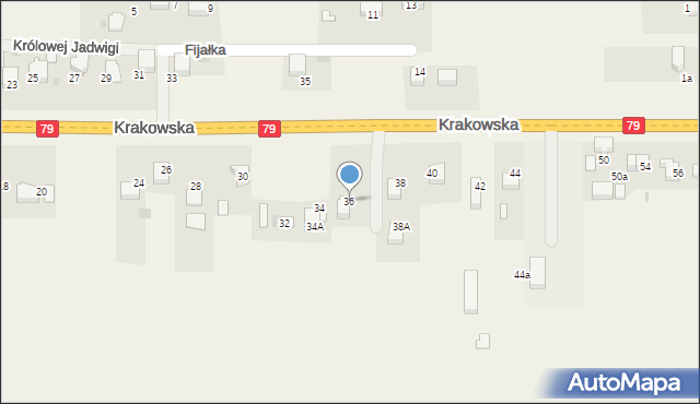 Dulowa, Krakowska, 36, mapa Dulowa