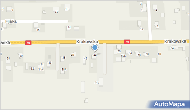 Dulowa, Krakowska, 44, mapa Dulowa