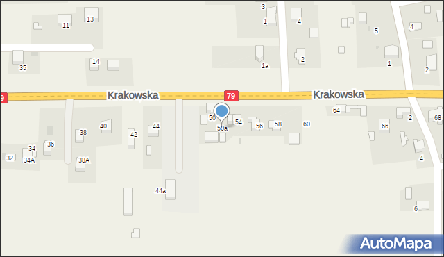 Dulowa, Krakowska, 50a, mapa Dulowa