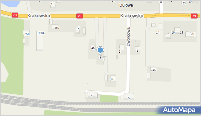 Dulowa, Krakowska, 6, mapa Dulowa