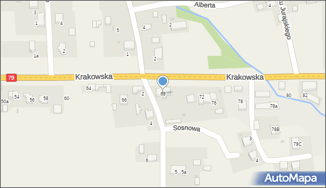 Dulowa, Krakowska, 68, mapa Dulowa