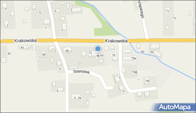 Dulowa, Krakowska, 76, mapa Dulowa