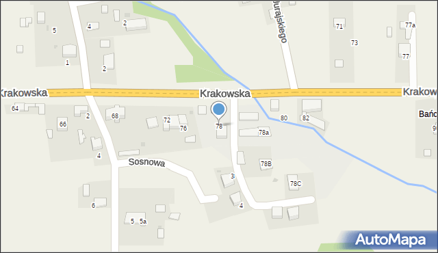 Dulowa, Krakowska, 78, mapa Dulowa
