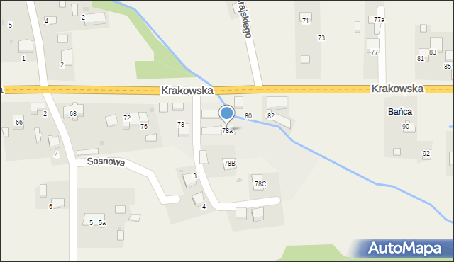 Dulowa, Krakowska, 78a, mapa Dulowa