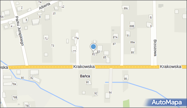 Dulowa, Krakowska, 81, mapa Dulowa