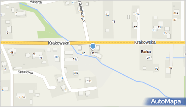 Dulowa, Krakowska, 82, mapa Dulowa