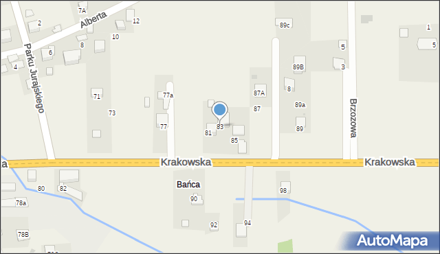 Dulowa, Krakowska, 83, mapa Dulowa