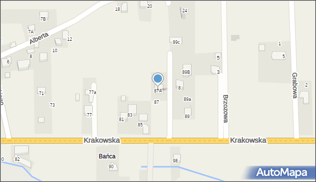 Dulowa, Krakowska, 87A, mapa Dulowa