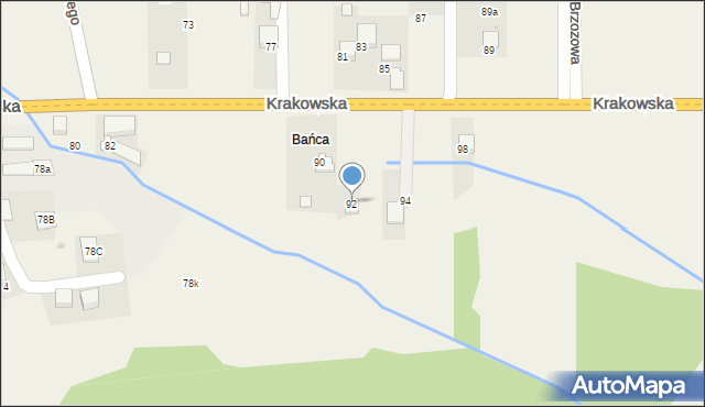 Dulowa, Krakowska, 92, mapa Dulowa