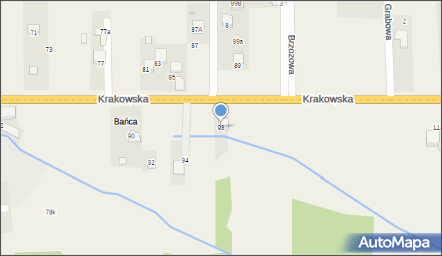 Dulowa, Krakowska, 98, mapa Dulowa