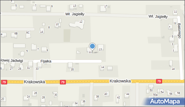 Dulowa, Królowej Jadwigi, 15, mapa Dulowa