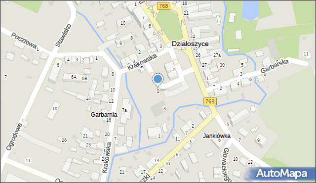 Działoszyce, Krasickiego, 2, mapa Działoszyce