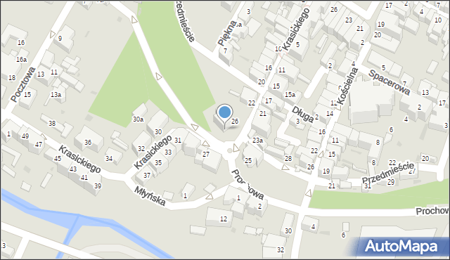 Dzierżoniów, Krasickiego Ignacego, bp., 28, mapa Dzierżoniów