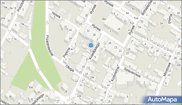 Dzierżoniów, Krasickiego Ignacego, bp., 4a, mapa Dzierżoniów