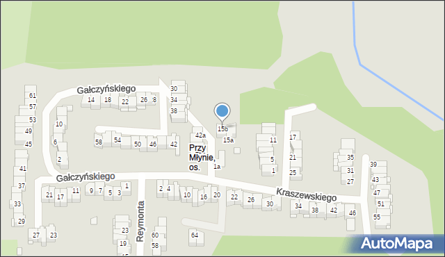 Elbląg, Kraszewskiego Józefa Ignacego, 15b, mapa Elbląga