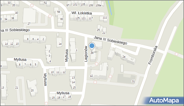 Elbląg, Króla Jana III Sobieskiego, 2b, mapa Elbląga