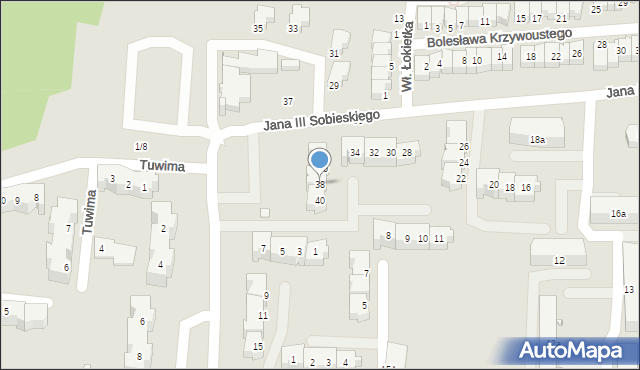Elbląg, Króla Jana III Sobieskiego, 38, mapa Elbląga