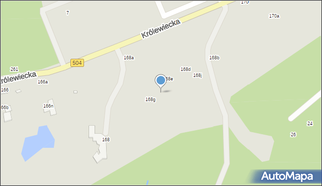 Elbląg, Królewiecka, 168h, mapa Elbląga