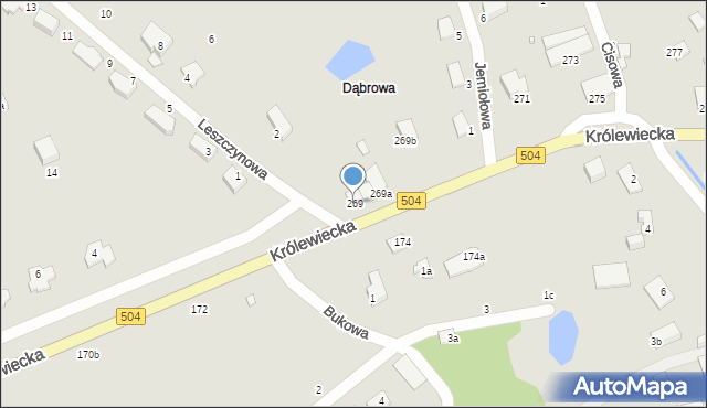 Elbląg, Królewiecka, 269, mapa Elbląga