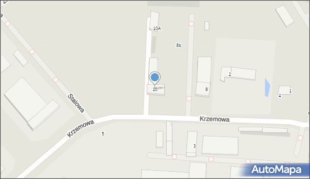 Ełk, Krzemowa, 10, mapa Ełku